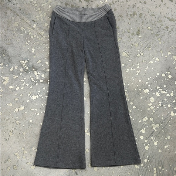 Pants - Gray Flared Bottoms
